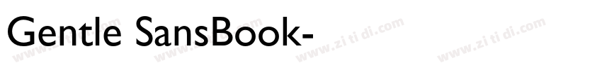 Gentle SansBook字体转换